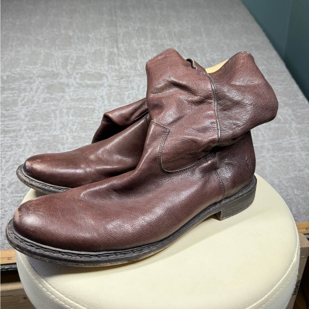 Frye Leather Roper 87982 Slip On Western Boot Men Size 10 D